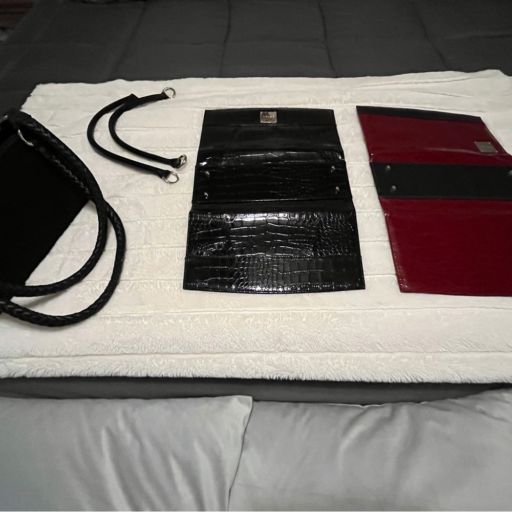 Elegant Black and Red Women's Bag